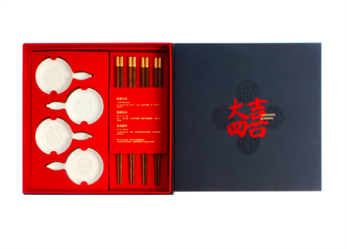 清樸堂 大四喜 無(wú)漆無(wú)蠟高檔筷子禮品 單層4雙裝 雞翅翅木圓