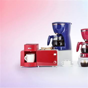 LOCK&LOCK EJB327RED 二合一早餐機(jī)(多士爐、咖啡機(jī))
