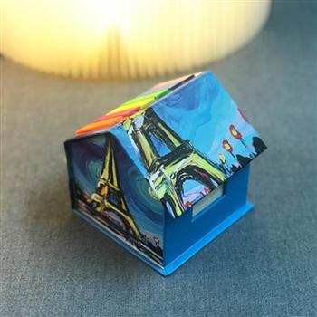 縱橫便利貼創(chuàng)意六色條pet標(biāo)房子組合便簽紙時尚