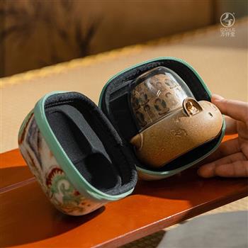萬(wàn)仟堂（Edenus）旅行茶具 敦煌系列陶瓷便攜茶具套裝快客杯送伴手禮 千佛指引
