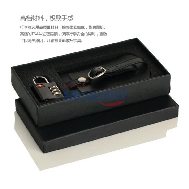 TSA認證密碼鎖，皮質(zhì)行李牌套裝