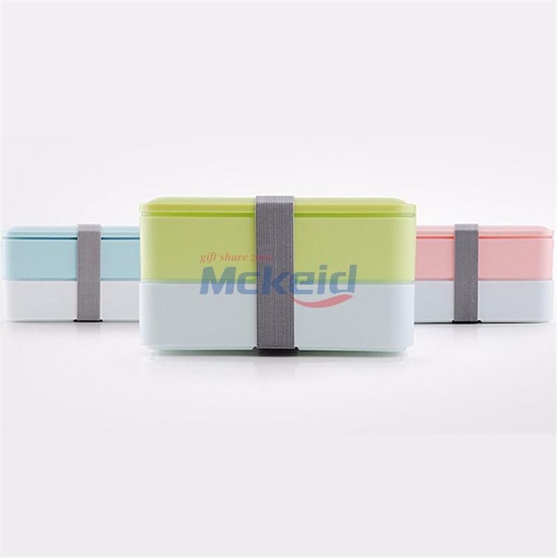 900ml日式便當盒 微波塑料盒雙層飯盒韓式餐具便攜保鮮盒健身外帶