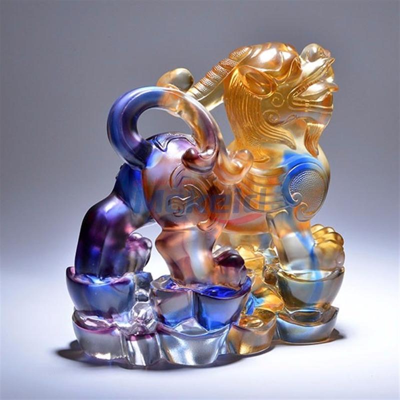 琉璃擺件工藝品貔貅一對