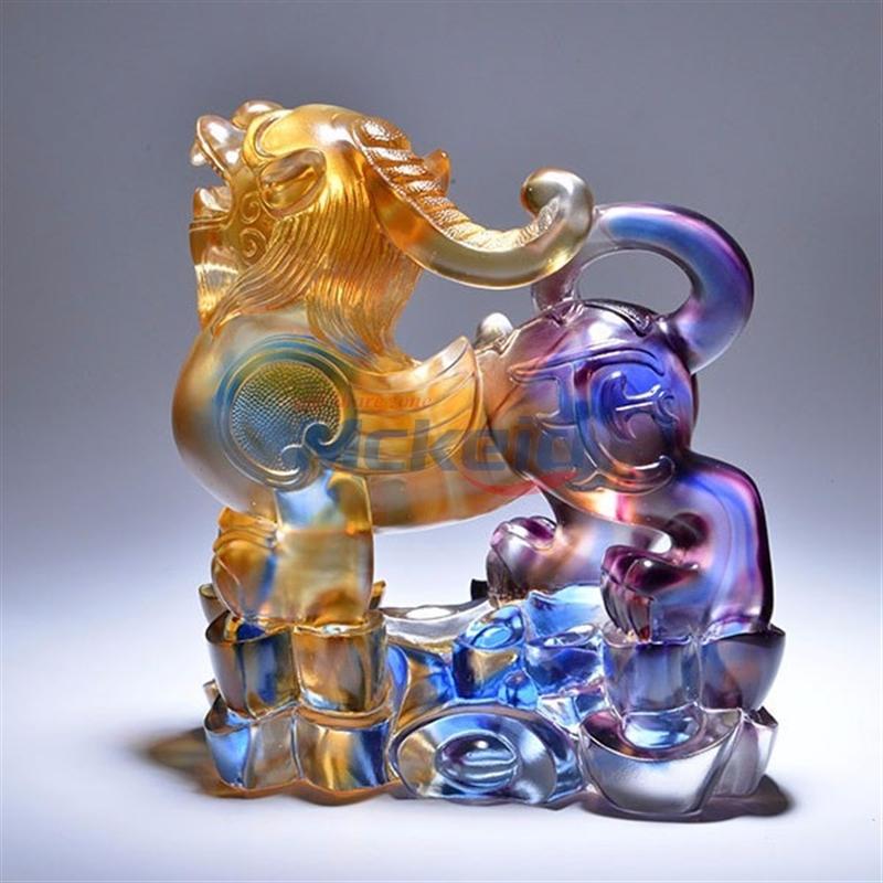 琉璃擺件工藝品貔貅一對