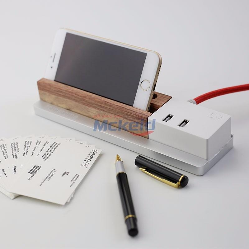 桌面擺件時尚個性創(chuàng)意獨特木質(zhì)桌面USB充電底座手機底座支架