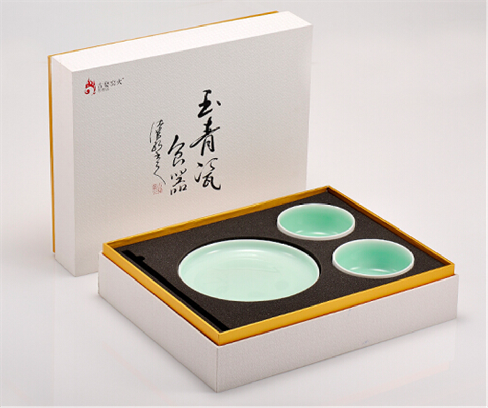 古婺窯火 婺州瓷 食 · 器 二人世界 二碗二盤（?。┒Y盒包裝 二人世界