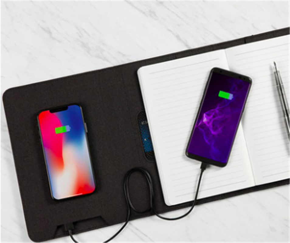MiLi無(wú)線充電器10000毫安充電寶定制可印logo 商務(wù)會(huì)議活動(dòng)禮品紀(jì)念品辦公文具活頁(yè)記事筆記本多功能移動(dòng)電源