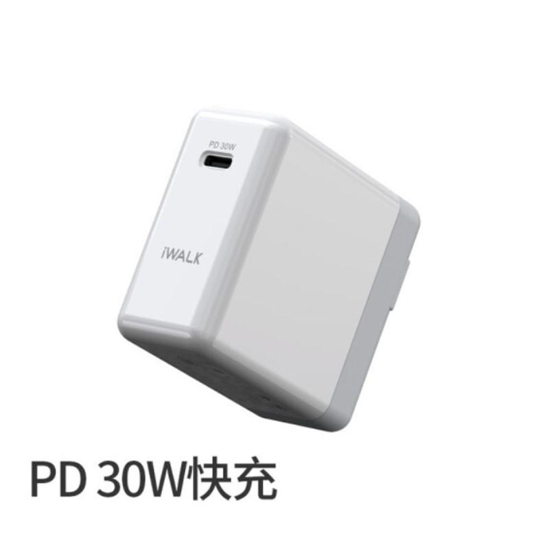   iWALK捷豹充18W 30W蘋(píng)果PD快充充電器iPhone11/8p手機(jī)xr/xsmax蘋(píng)果18w 白色【PD 30W快充】 