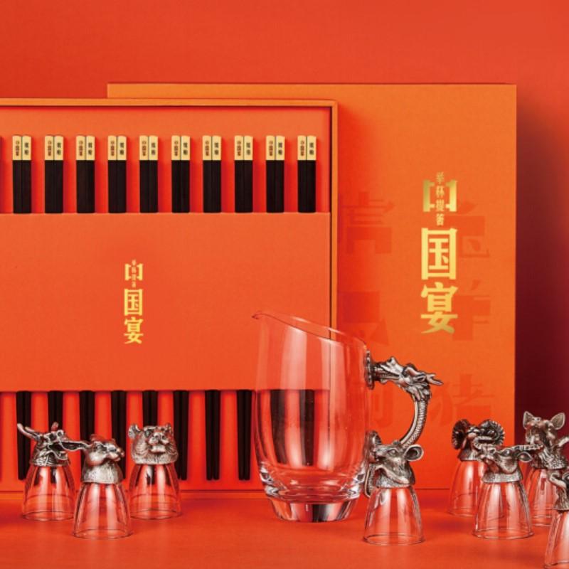 清樸堂 中國(guó)宴禮盒 高端送領(lǐng)導(dǎo)禮品紅木筷子家用高檔實(shí)木無(wú)漆無(wú)蠟定制烏木筷子 雞翅木版