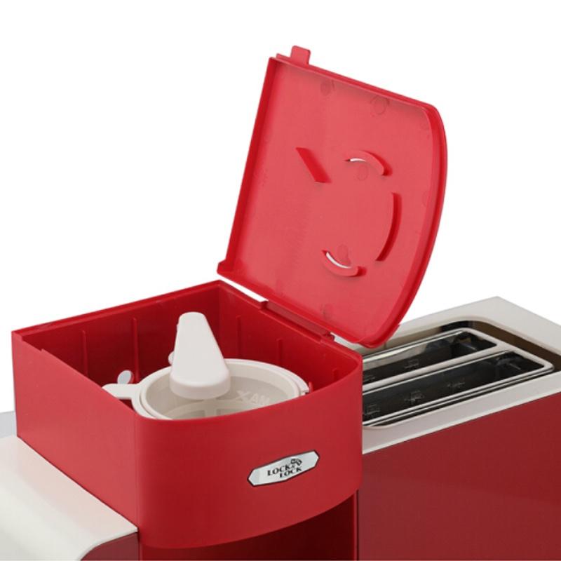 LOCK&LOCK EJB327RED 二合一早餐機(多士爐、咖啡機)