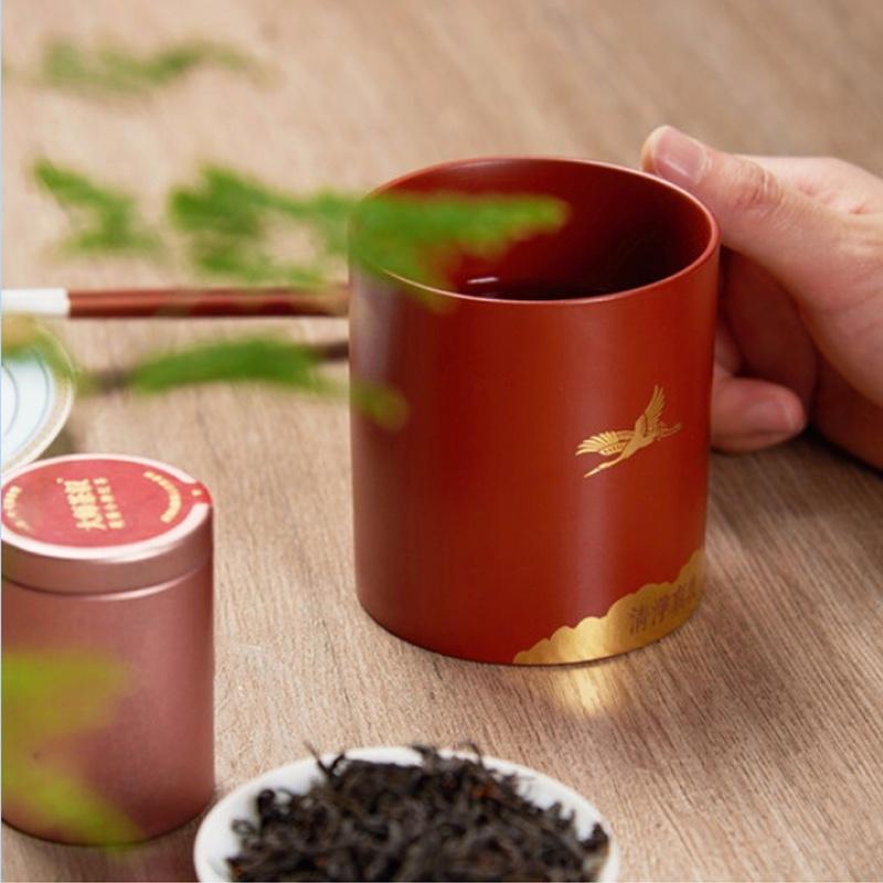 端午禮品 端陽(yáng)新風(fēng)·祥和茶禮套裝 糙米粽子紫砂描金蓋杯小種紅茶 送客戶(hù)