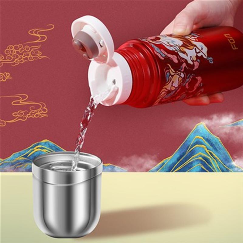 富光保溫杯中國風時尚國潮創(chuàng)意子彈頭水杯