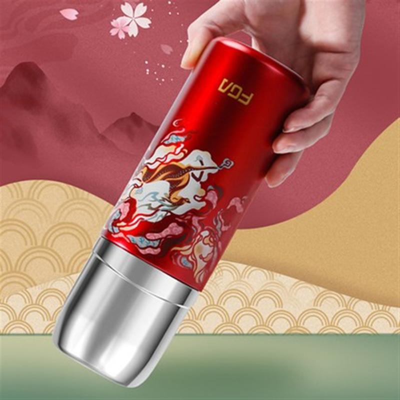 富光保溫杯中國風時尚國潮創(chuàng)意子彈頭水杯