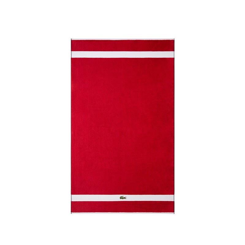 LCMJ-005 Lacoste CASUAL 運(yùn)動巾單條紅 50*100cm