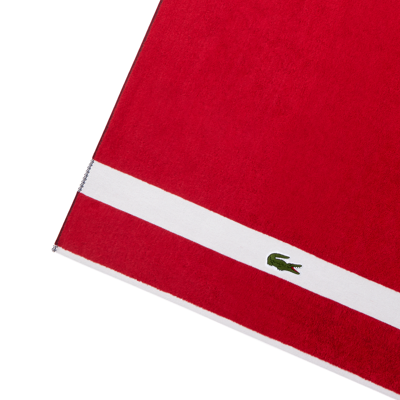 LCMJ-005 Lacoste CASUAL 運(yùn)動巾單條紅 50*100cm