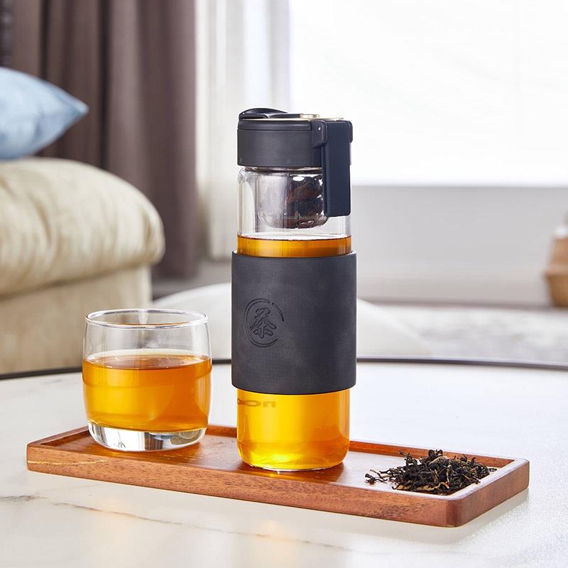 Nobvan二代大容量子彈茶倉(cāng)杯磁彈泡茶杯男磁吸水杯彈射茶水分離杯