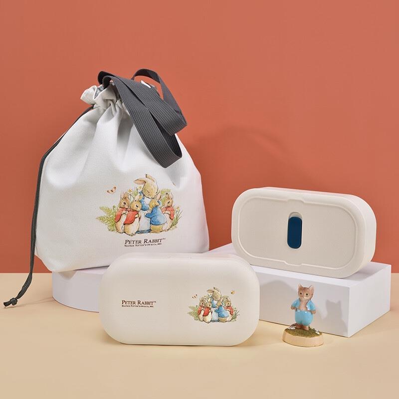 比得兔（Peter Rabbit）愛(ài)尚便當(dāng)盒 高顏值微波爐竹纖維保鮮盒套裝 