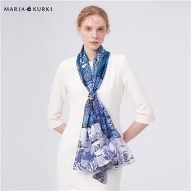瑪麗亞.古琦(MARJA KURKI)絲巾真絲女?huà)寢岄L(zhǎng)巾