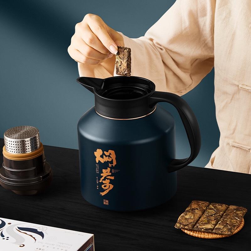 燜大師龍潤套裝MT1802W燜茶壺茶葉套裝組合白茶不銹鋼燜泡壺獨(dú)立茶隔