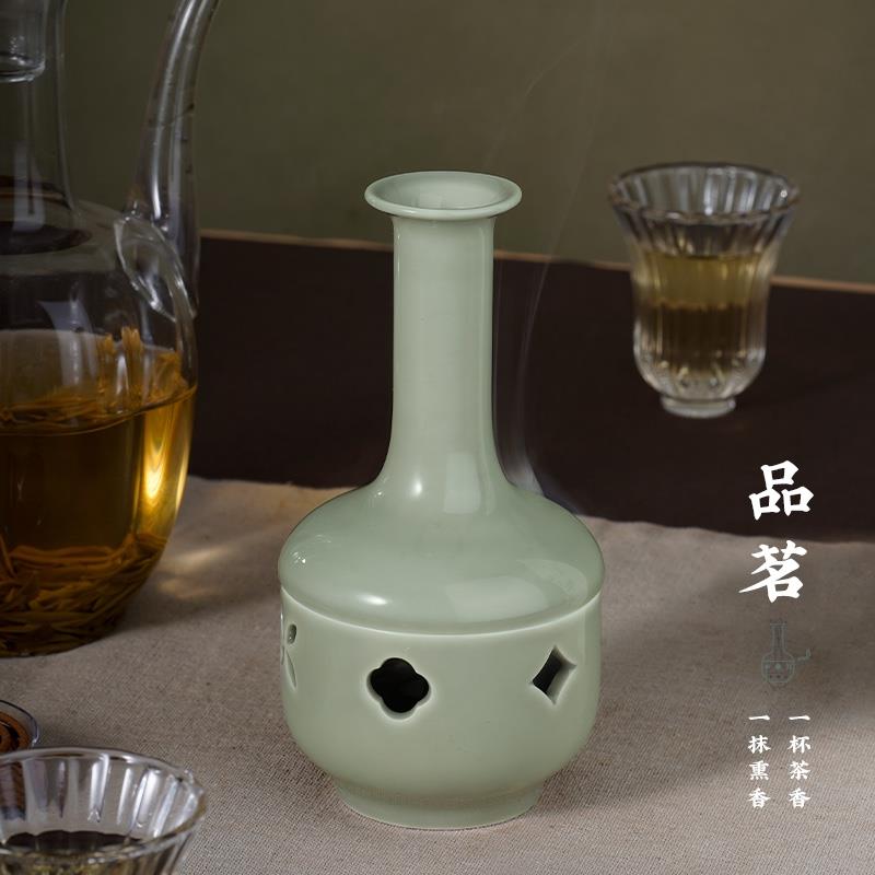 清平樂(lè)平安喜樂(lè)陶瓷花瓶盤香爐精油香薰擴(kuò)香器套裝中式創(chuàng)意禮品