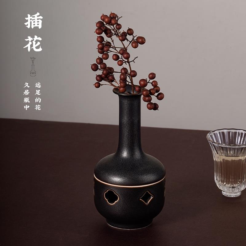 清平樂(lè)平安喜樂(lè)陶瓷花瓶盤香爐精油香薰擴(kuò)香器套裝中式創(chuàng)意禮品