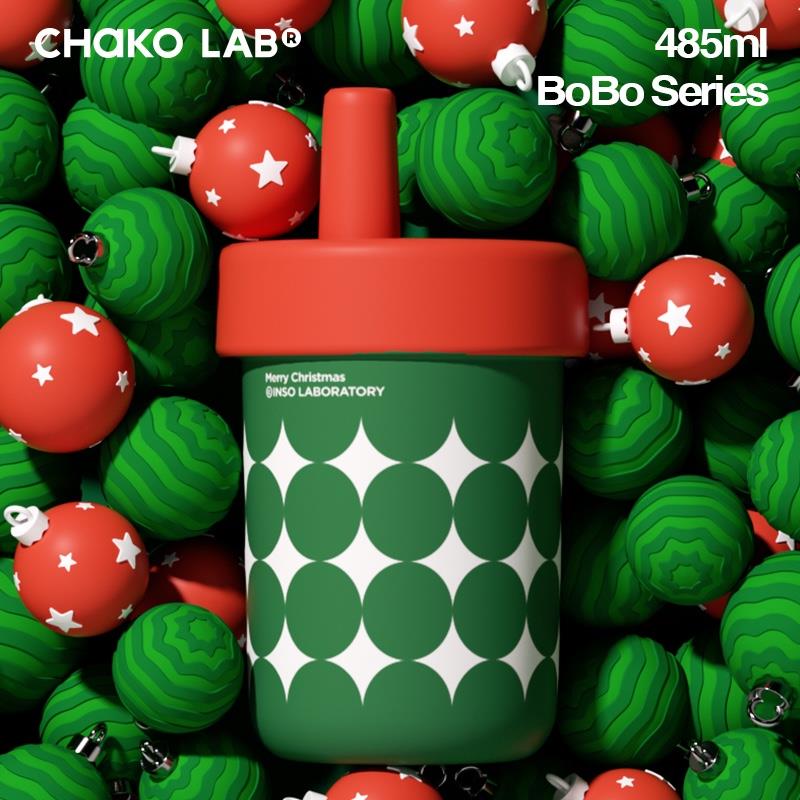 chakolab圣誕季送禮吸管杯保溫杯女不銹鋼水杯子可愛(ài)高顏值bobo杯