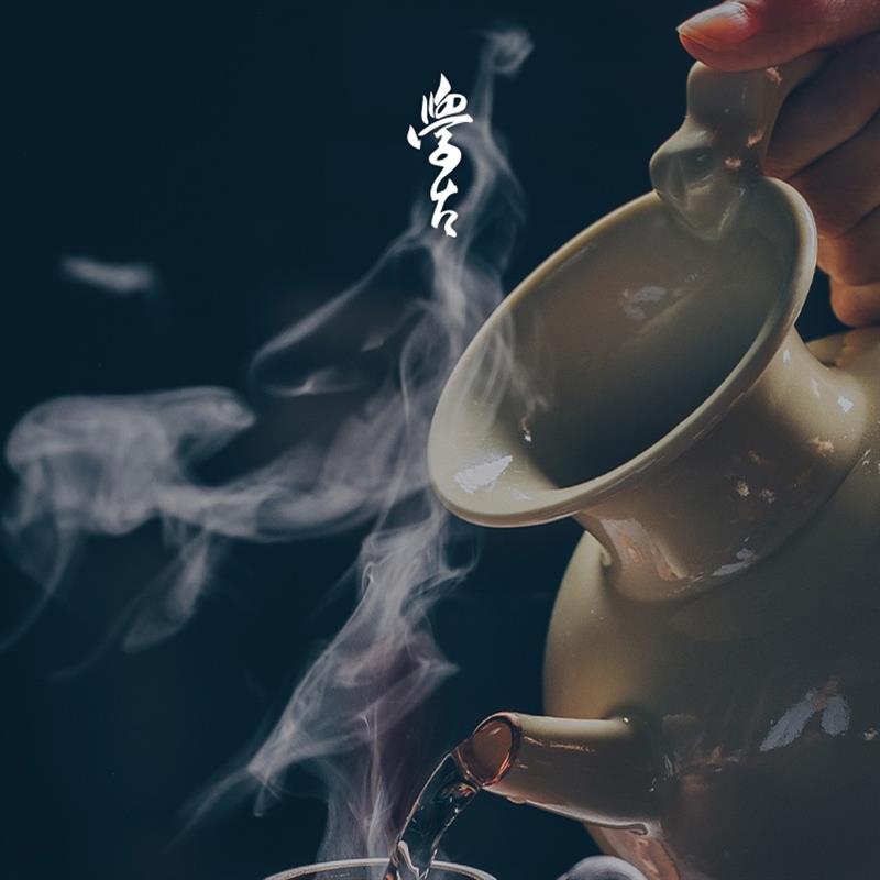 學(xué)古|唐·830水注 越青釉水注瓶仿古瓷器側(cè)把壺陶瓷收藏擺件1.7L