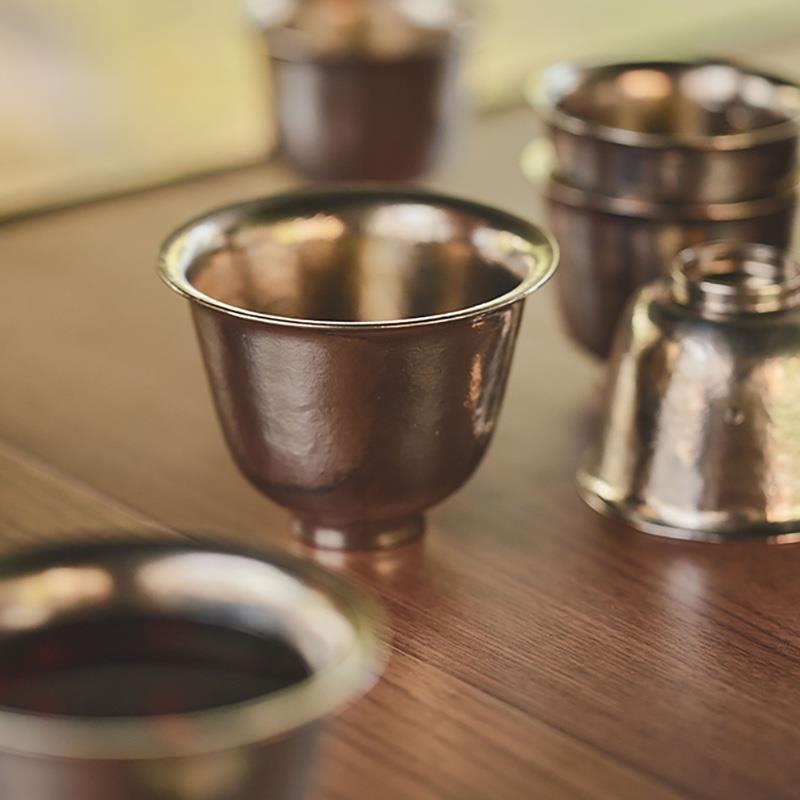 學古|出行隨身鈦杯 主人杯品茗杯工夫茶戶外茶杯高端女主人杯單杯