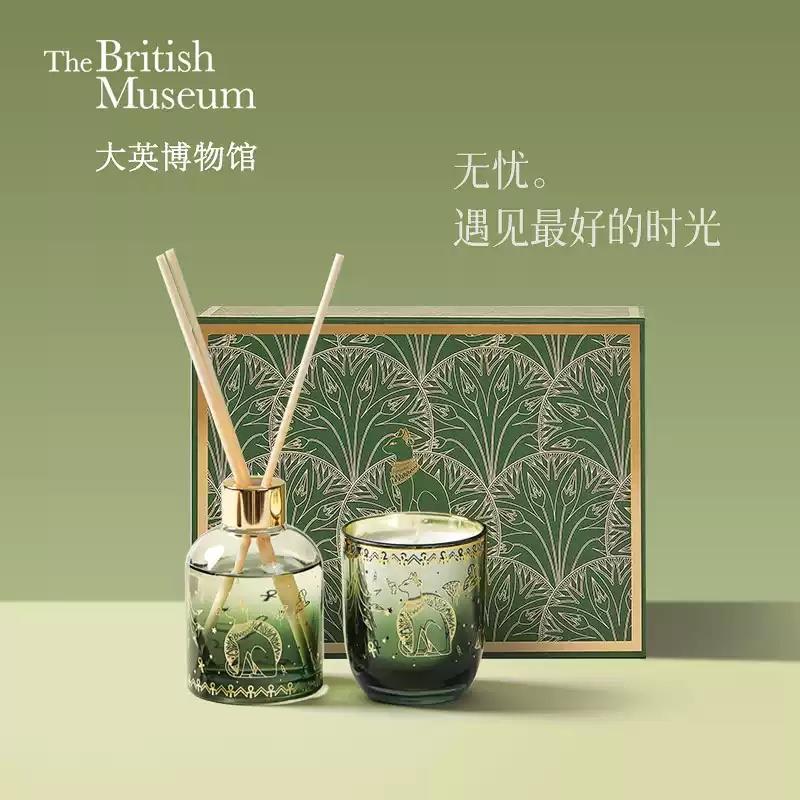 大英博物館四季香氛禮盒臥室無火香薰蠟燭室內送禮生日禮物女生